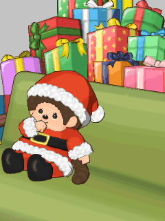 モンチッチ サンタクロース 携帯マスコット クリスマス ﾓﾝﾁｯﾁｸﾘｽﾏｽ ガチャ - モバゲー
